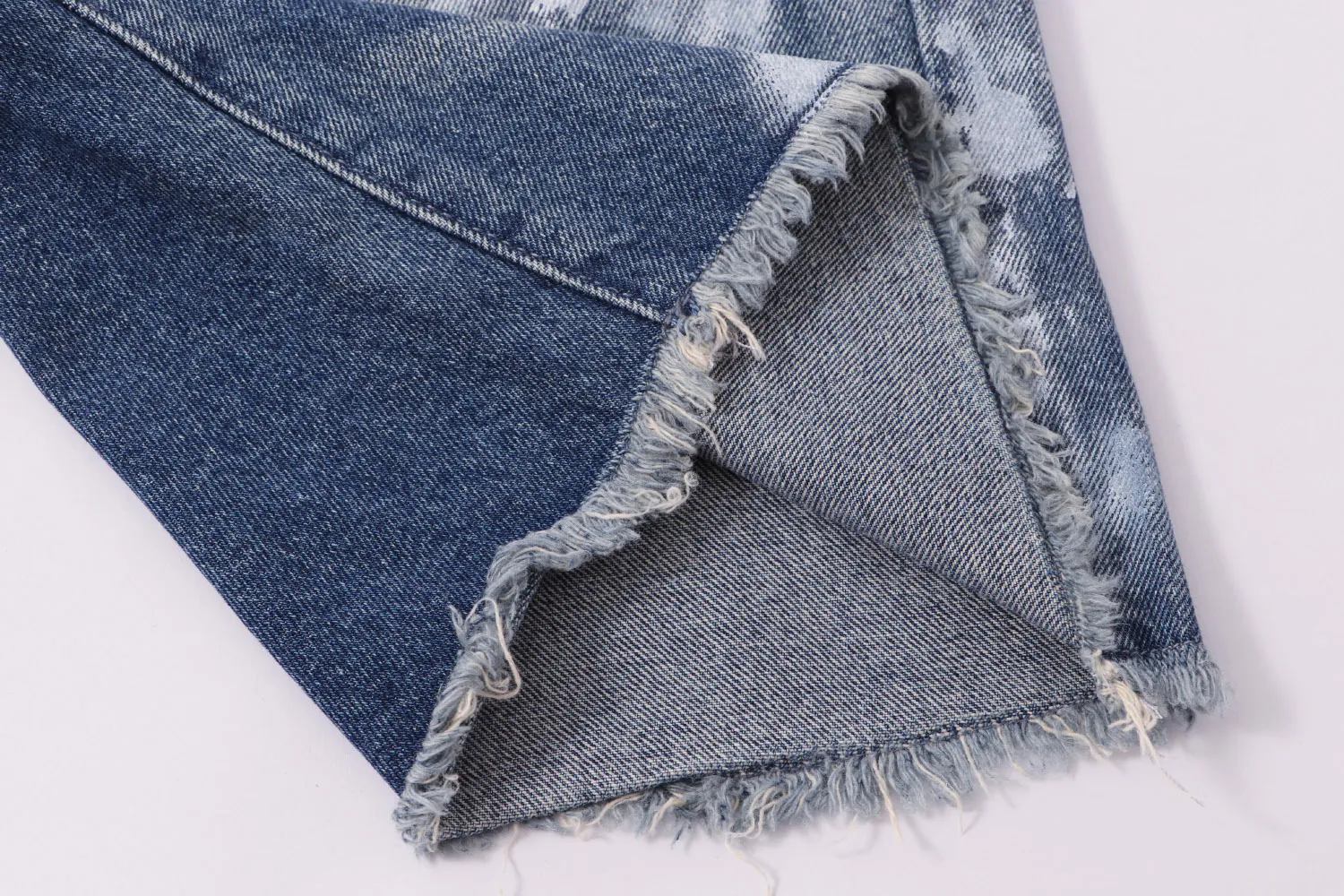 663#Gallery Dept New style distressed retro splashed blue washed denim shorts casual pants washed blue S~XL p200